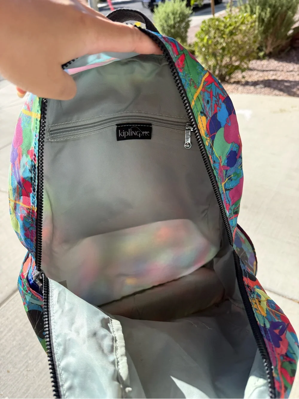 Kipling art party hike backpack